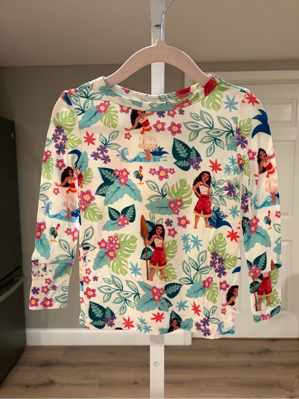 Posh Peanut Disney’s Moana Floral Long Sleeve Pajama Set, 2T